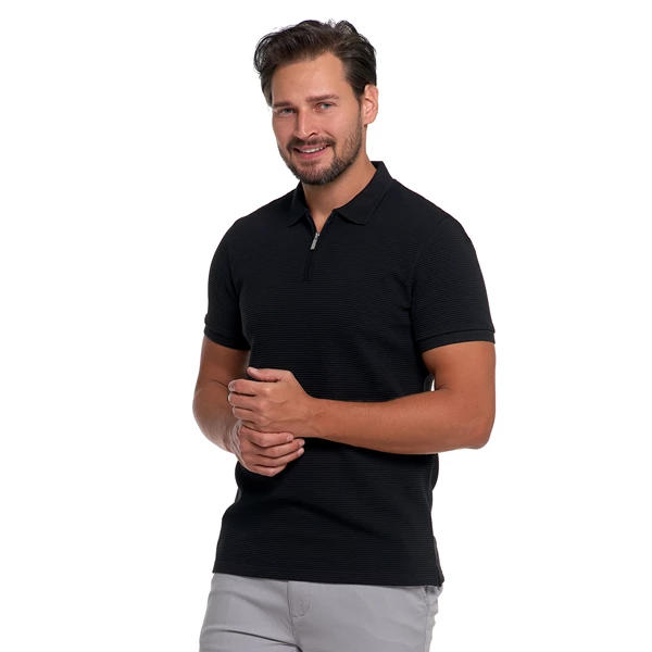 MORAJ KOSZULKA POLO MĘSKA Z ZAMKIEM I KOŁNIERZYKIEM OTP3600-001