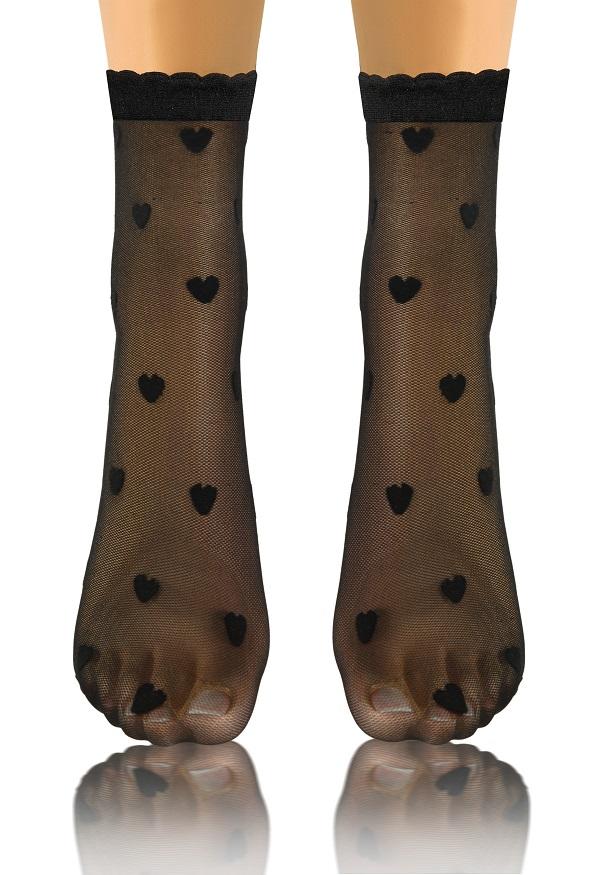 SESTO-SENSO SKARPETKI SK SOCKS PRZEZROCZYSTE Z WZORKIEM