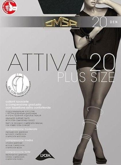 OMSA RAJSTOPY RELAKSUJĄCE ATTIVA 20 DEN PLUS SIZE