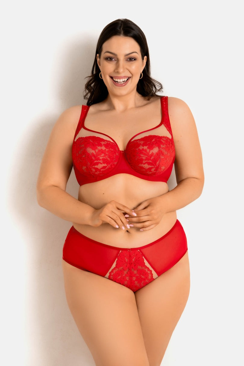 BIUSTONOSZ JASMIN PLUNGE 19150 RED