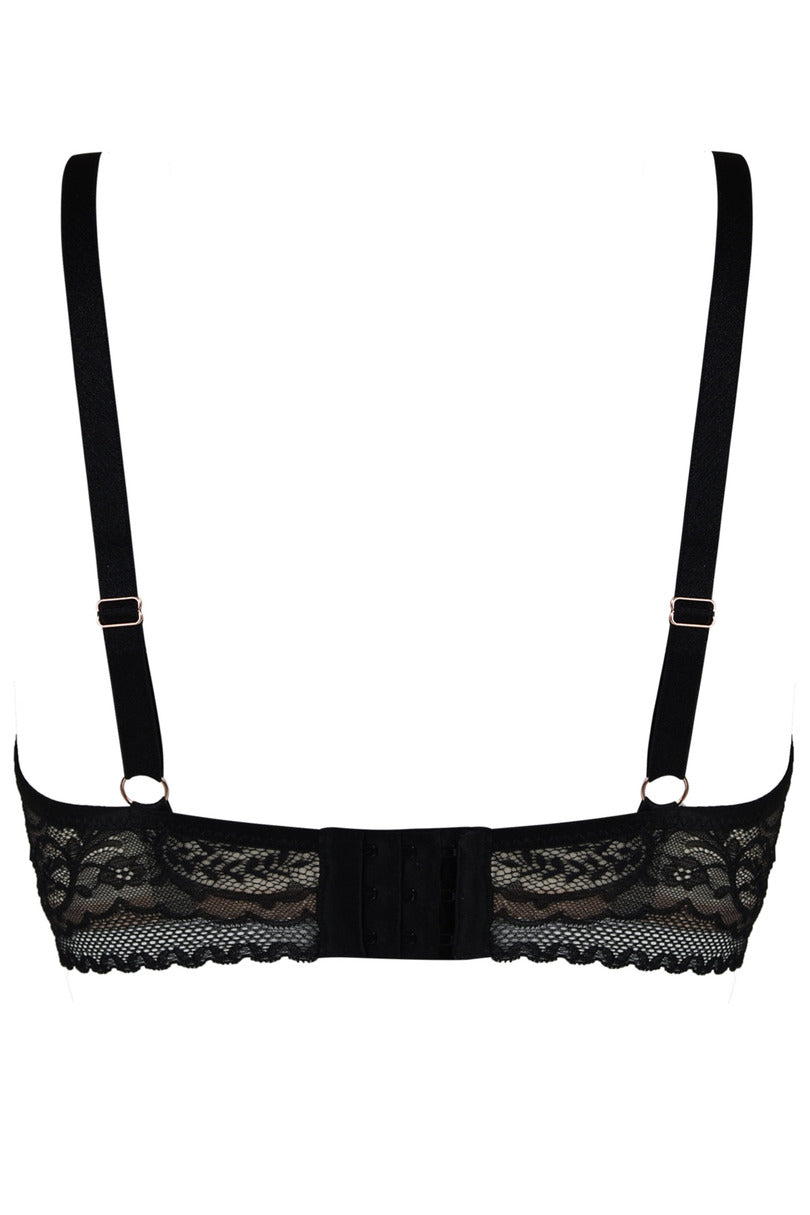 BIUSTONOSZ FEEL BRALETTE LONG 19236 BLACK