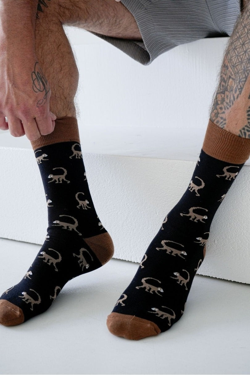 Skarpetki męskie Małpki 0125.116