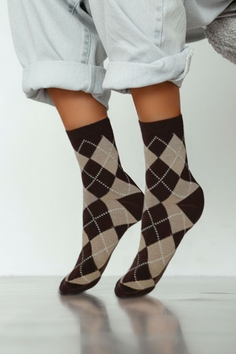 Skarpetki dziecięce w romby Vintage 1184.060
