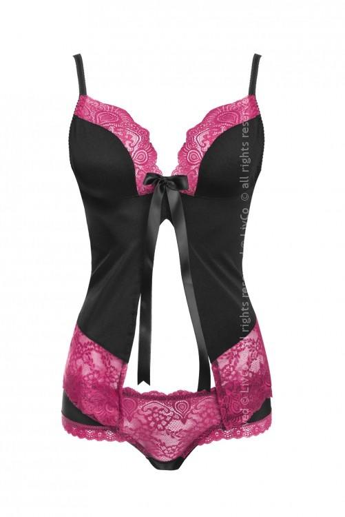 LIVCO CORSETTI FASHION KOMPLET BECCINA LC 90430 PINK ROSSES COLLECTION