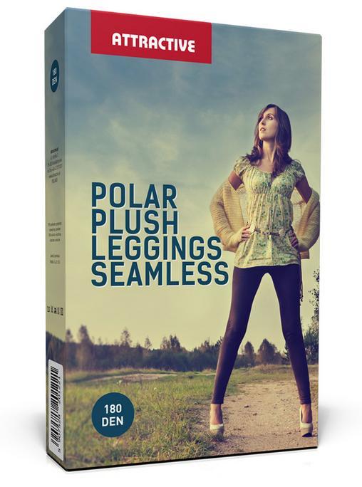 ATTRACTIVE POLAR PLUSH SEAMLESS kod WPS - LEGGINSY DAMSKIE 180 DEN