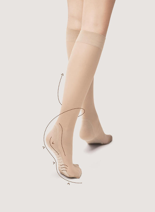 FIORE M2100 MEDICA - PODKOLANÓWKA 20 DEN POUDRE KNEE-HIGHS