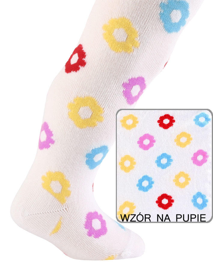WOLA BABIES - RAJSTOPY WZOROWANE BAWEŁNIANE 0 - 2 LATA GW2017JZ