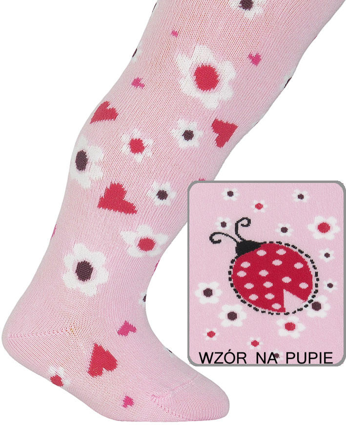 WOLA BABIES - RAJSTOPY WZOROWANE BAWEŁNIANE 0 - 2 LATA GW2017JZ