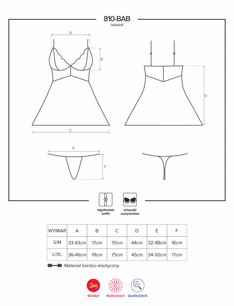 OBSESSIVE 810-BAB BABYDOLL I STRINGI