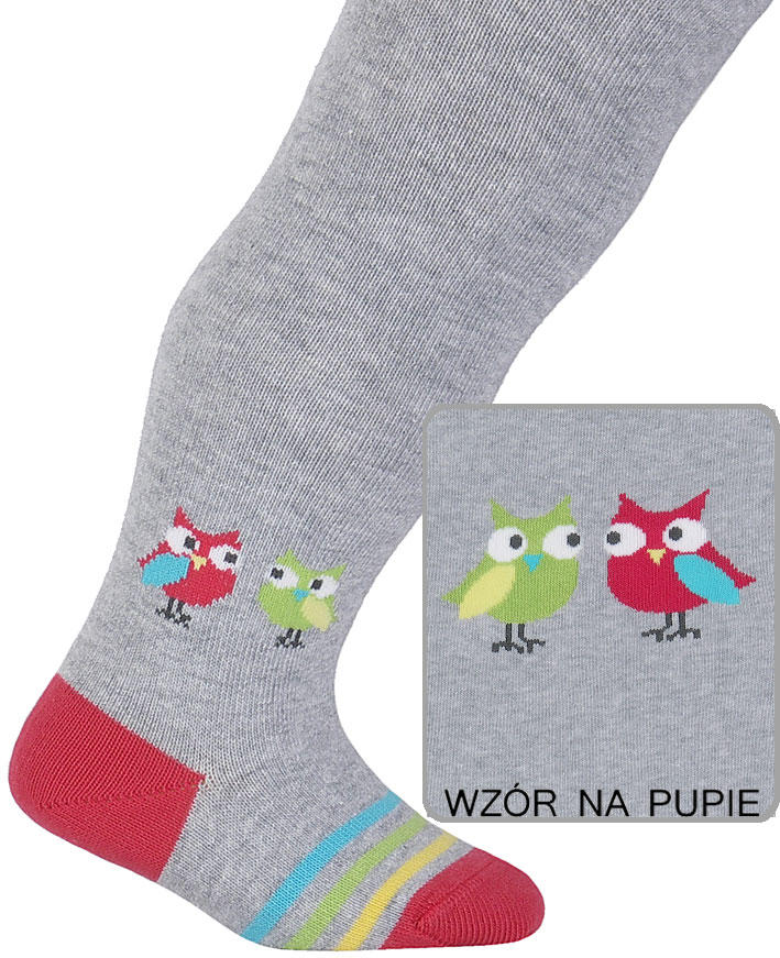 WOLA BABIES - RAJSTOPY WZOROWANE BAWEŁNIANE 0 - 2 LATA GW2017JZ