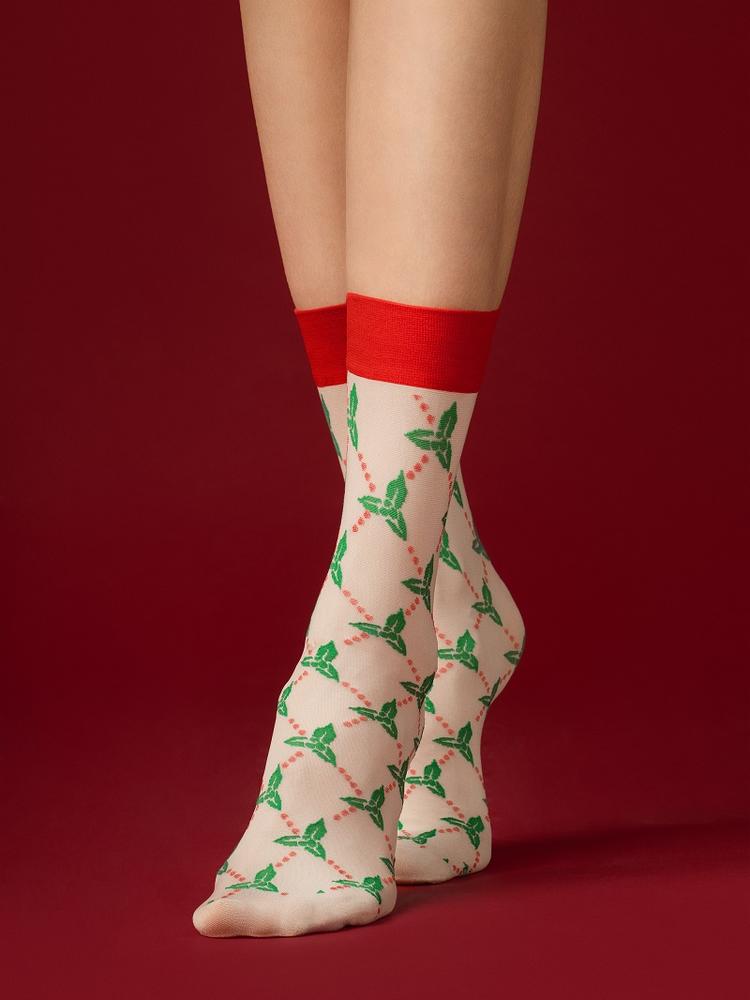 FIORE G1103 - HO HO HO - SKARPETKI 40 DEN - ŚWIĄTECZNY ZESTAW