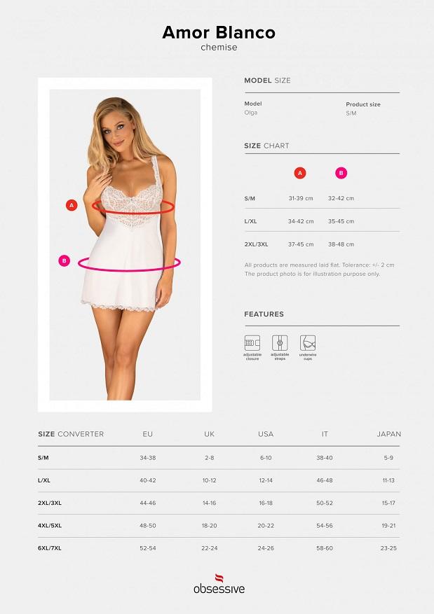 OBSESSIVE AMOR BLANCO KOSZULKA I STRINGI