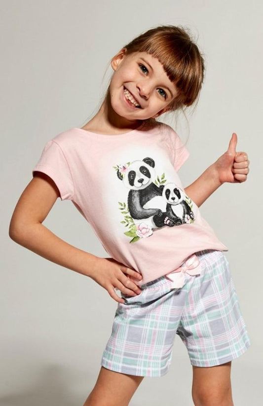 PIŻAMA CORNETTE DZIEWCZĘCA KRÓTKI RĘKAW KRÓTKIE SPODENKI 788/92 PANDA