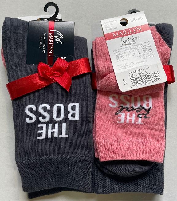 MARILYN SKARPETKI WALENTYNKOWE DAMSKIE I MĘSKIE 2-PACK