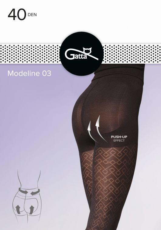 GATTA MODELINE PUSH-UP EFFECT - RAJSTOPY DAMSKIE WZORZYSTE 40 DEN 000.07V - AW22