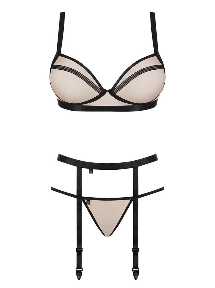 OBSESSIVE NUDELIA SET - KOMPLET 3-CZĘŚCIOWY