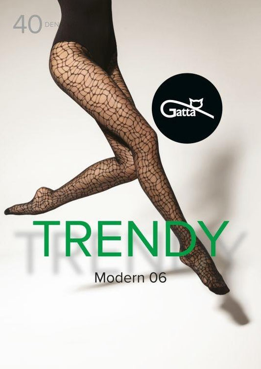 GATTA MODERN 04, 05, 06, 07, 08 - RAJSTOPY DAMSKIE WZORZYSTE 40 DEN 000.53V - TRENDY 23/24