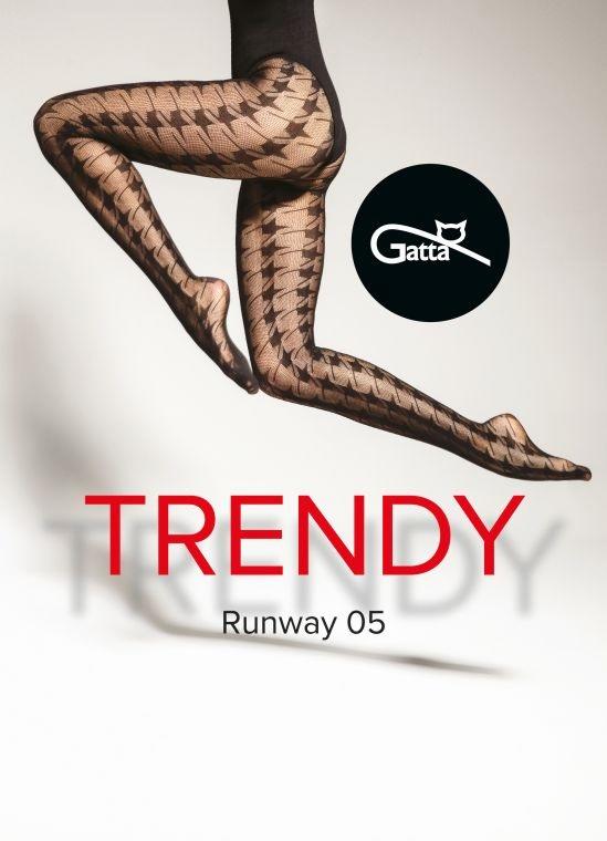 GATTA RUNWAY 05, 06, 07, 08 - RAJSTOPY DAMSKIE WZORZYSTE TYPU FISHNET 000.55V - TRENDY 23/24