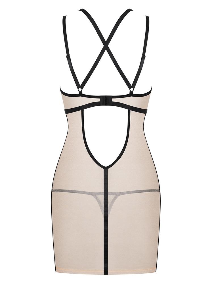 OBSESSIVE NUDELIA CHEMISE - KOSZULKA I STRINGI