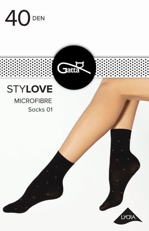 GATTA STYLOVE MICROFIBRE SOCKS 01, 02 - SKARPETKI WZORZYSTE 000.96V - TRENDY 23/24