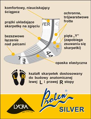 JJW SKARPETKI BIKE SILVER DEODORANT ROWEROWE ZE SREBREM
