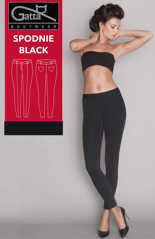 SPODNIE BLACK 4458S GATTA - SPODNIE ZE SZWEM